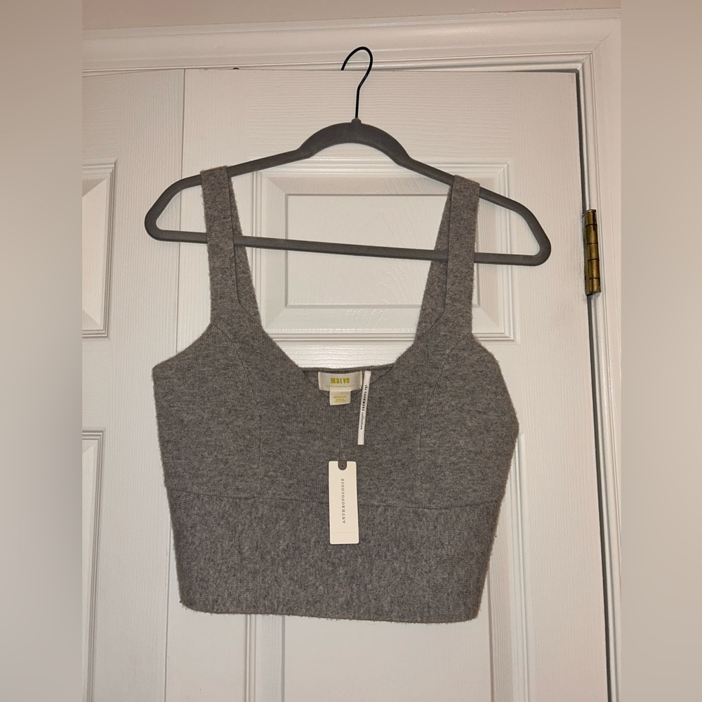 Anthropologie Cashmere Collection Sweater Cropped Tank